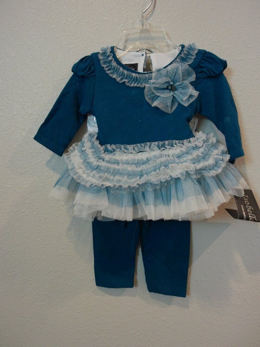 Teal Baby Outfit by Isobella and Chloe - Picture 3 of 3